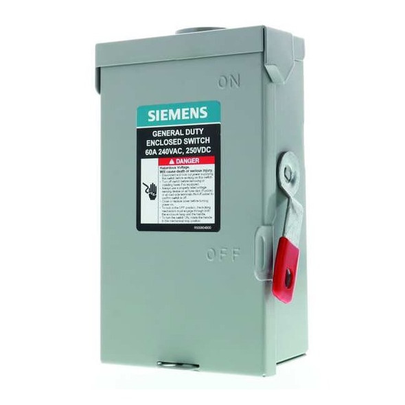 Siemens Non-Fusible, Safety Switch, General Duty, 240 V, 3PST, NEMA 3R GNF322RA