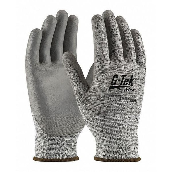 Cut-Resistant Coated Gloves, Cut Level A2 ,Dipped ,Polyurethane ,Smooth ,M 12 PK