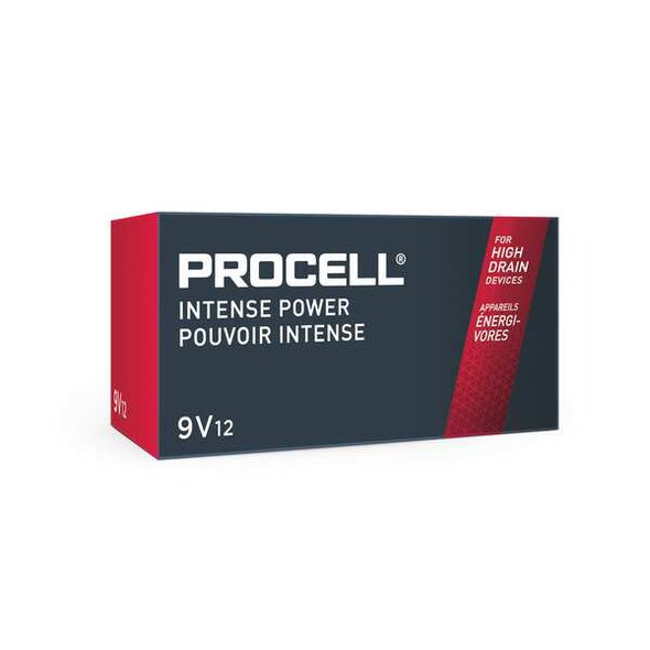 Procell Procell Intense 9V Alkaline Battery, 9V DC, PK12 PX1604