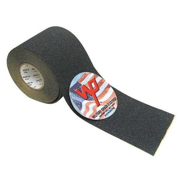 Anti-Slip Tape Polymer 60 Grit Size, Black, 6" W x 60 ft. L, 31 mil Thick
