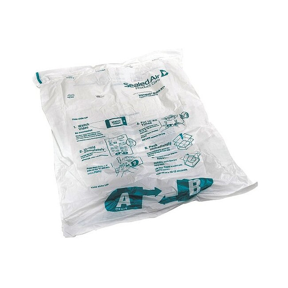 Instant Foam Packaging, 18" W, 15" L, 10 Bag Number, 36 PK
