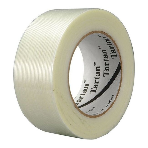 Tartan Filament Tape, Polypropylene, Clear, PK12 8934