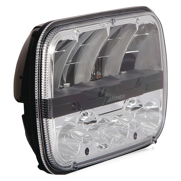 Maxxima Headlight,1100 lm,3-29/32" W,LED,Black MHLE-5X7HILO