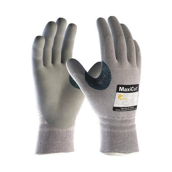 Cut-Resistant Glove, Cut Level A4 ,Dipped ,Foam Nitrile ,Sandy ,M 12 PK