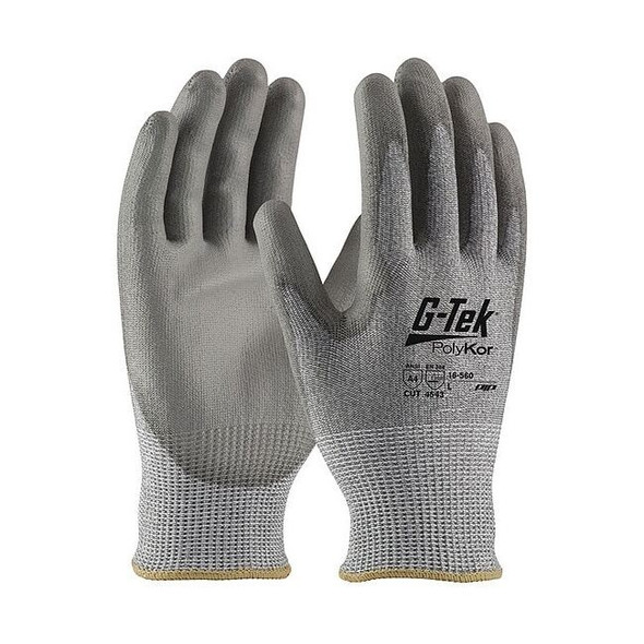 Cut Resistant Coated Gloves, Cut Level A4 ,Dipped ,Polyurethane ,Smooth ,L 12 PK
