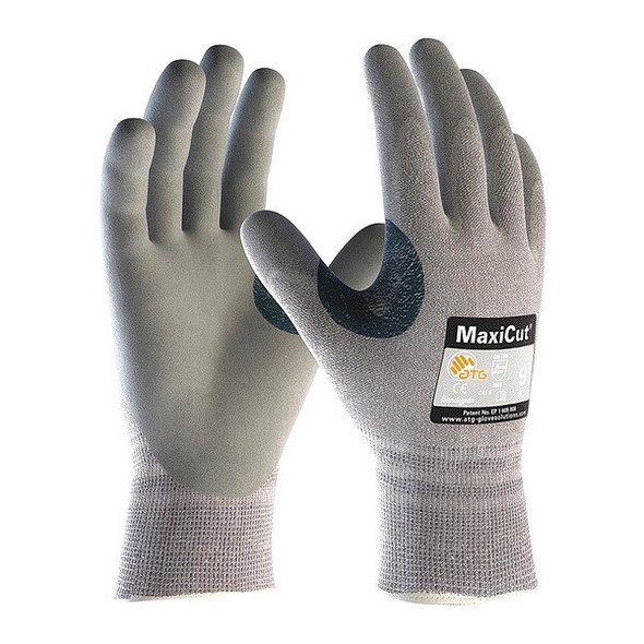 Cut-Resistant Glove, Cut Level A4 ,Dipped ,Foam Nitrile ,Sandy ,L 12 PK