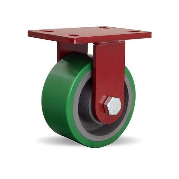 Hamilton Plate Caster,Rigid,Polyurethane,7 1/2"H R-FM-63DB