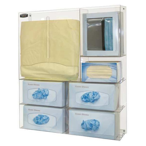 Bowman Dispensers Protection System,Clear,23 3/8" W PS016-0111 Bowman Dispensers Protection System,Clear,23 3/8" W PS016-0111