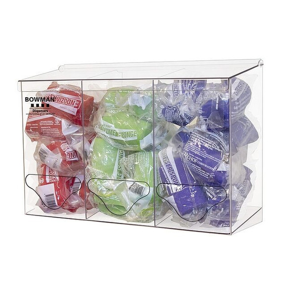 Bowman Dispensers Bulk Dispenser,Clear,17 1/2" W BP-023