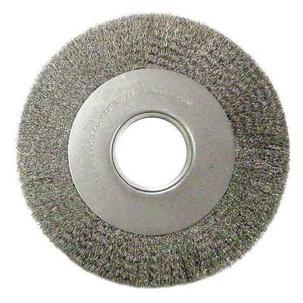 Weiler 8" Medium Face Crimped Wire Wheel .0118" Steel Fill 2" Arbor Hole 06110