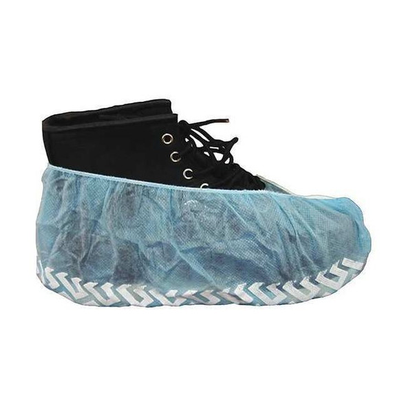Disposable Shoe Covers, Polypropylene, Blue, Slip Resistant Sole: Yes ,XL