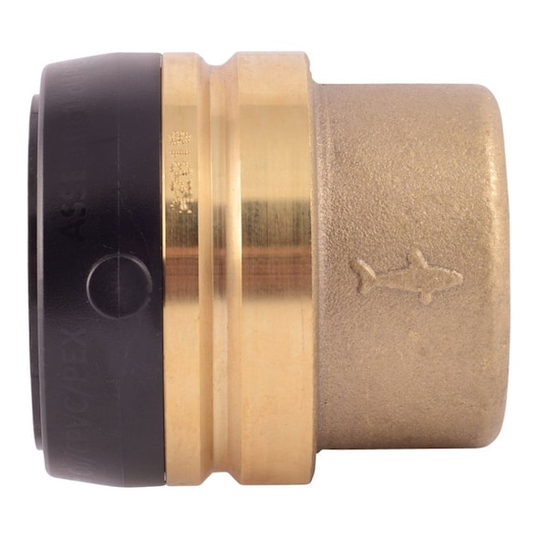 Sharkbite Cap, Brass, Push-to-Connect 1 7/8 in UXL0441