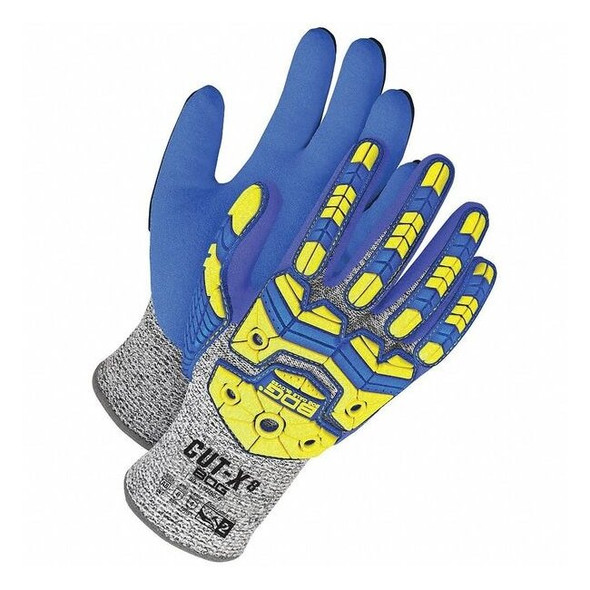 Cut-Resistant Impact Gloves, Cut Level A8 ,Dipped ,Nitrile ,Sandy ,XS 1 PR