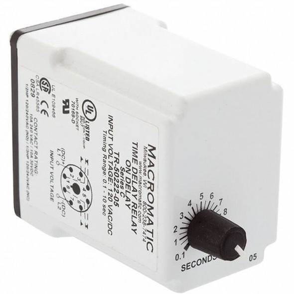 Single Function Time Delay Relay, Octal, On Delay, 1 Functions 240V AC, DPDT  TR-50226-04