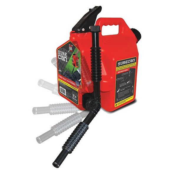 Surecan Type II Safety Can, Polyethylene, Red SUR2SFG2