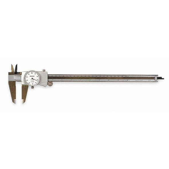 Mitutoyo Dial Caliper,0-12 In,Cert 505-746CAL