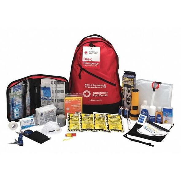 American Red Cross First Aid Kit,Nylon,16-1/2" H x 12" W 91051 American Red Cross First Aid Kit,Nylon,16-1/2" H x 12" W 91051