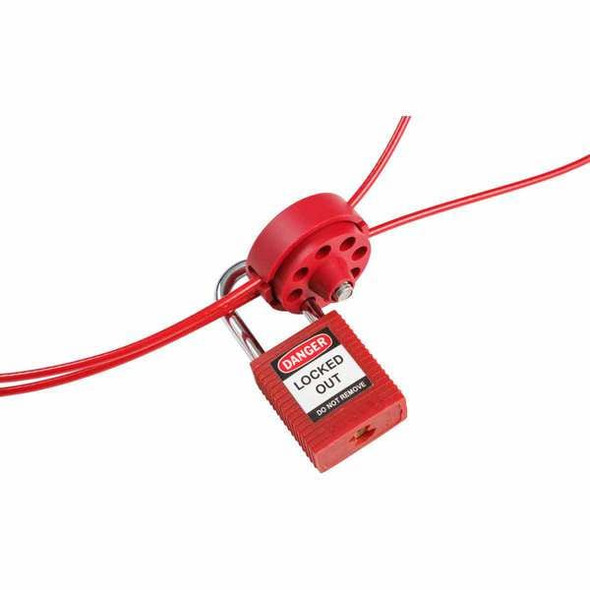 Brady Cable Lockout, Clear,164 ft. L Cable 122263