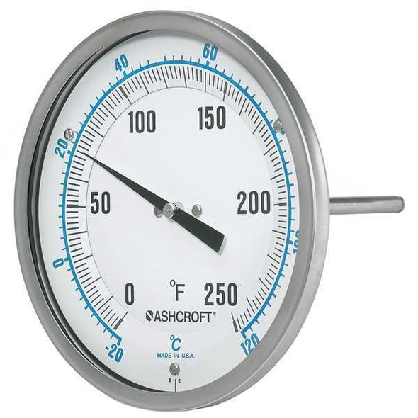 Ashcroft Dial Thermometer,50 to 500 deg F 50EI60R