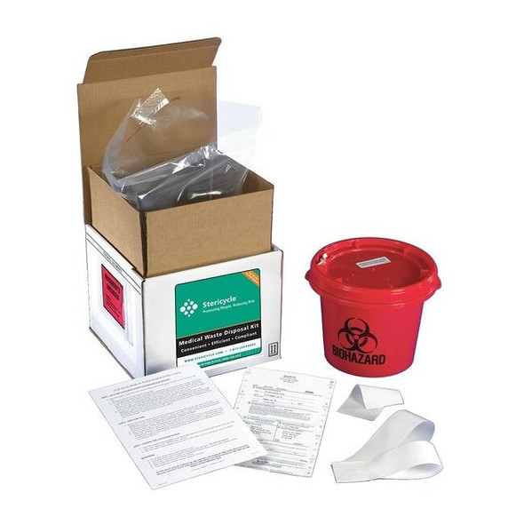 Stericycle Reg Med Waste Mailback System,1 Gal 1GWMV4