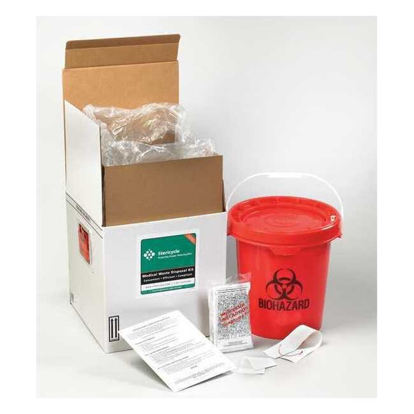 Stericycle Medical Waste Mailback System,Red,5 gal 5GWMSK