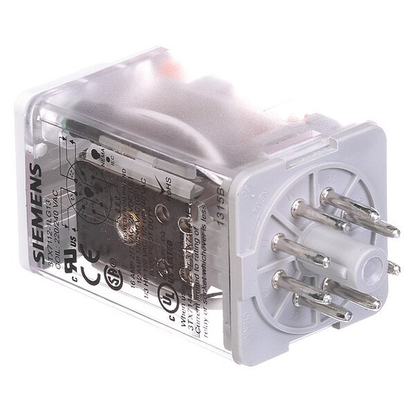 Siemens Plug-In Relay, 230V AC, 10 A, 8 Pins 3TX7112-1LG13