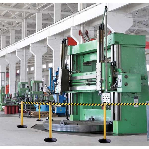 Retracta-Belt Receiver Post,40 In H,Yellow Aluminum 301YA-RCV