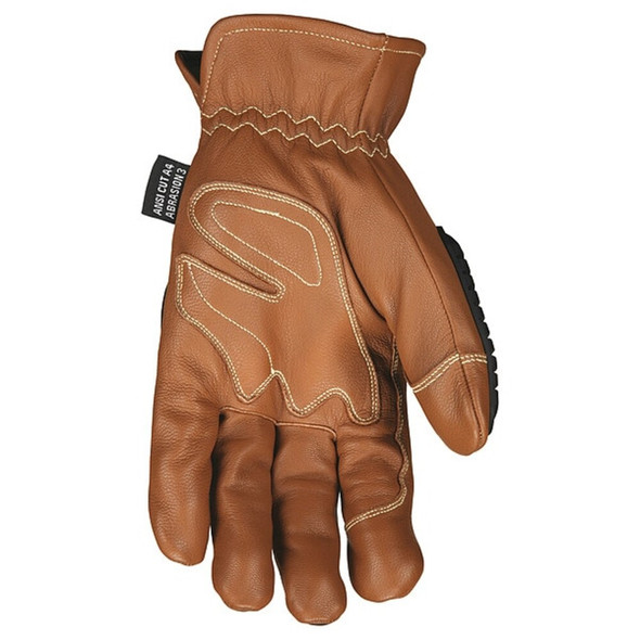 Mcr Safety Leather Gloves, Cut Level A4 ,L 1 PR MU3634KL