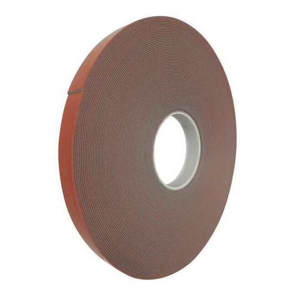 Double-Sided Foam Tape, 1/2 in W, 36 yd L, 1/16 in, Acrylic Foam, Double-Sided