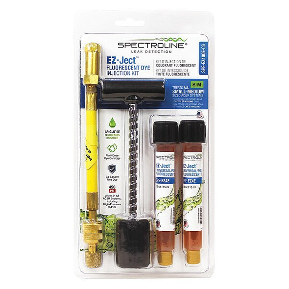 Spectroline Fluorescent Dye,Amber,0.5 oz,Cartridge SPE-EZ100E-CS