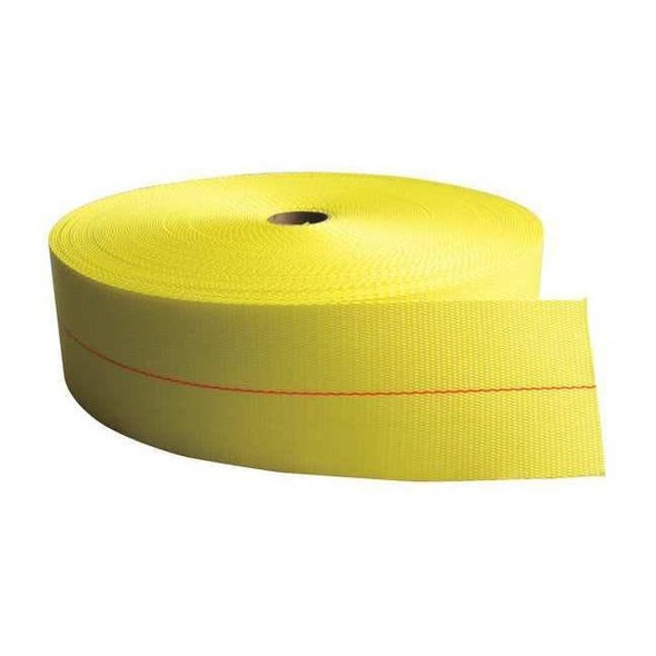 Bulk-Strap Bulk Webbing,Yellow,150 ft. L,4" W PE04150PY