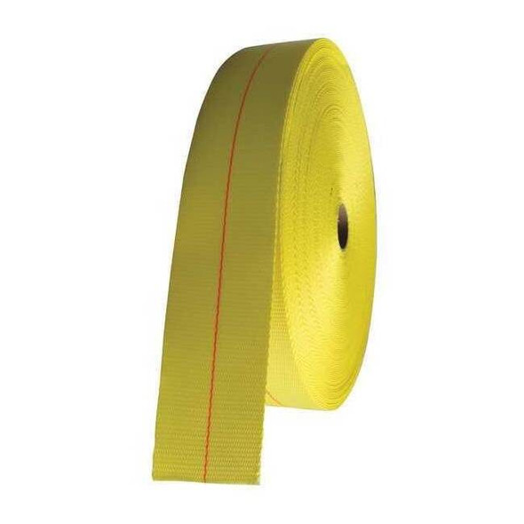 Bulk-Strap Bulk Webbing,Yellow,50 ft. L,4" W PE04050PY