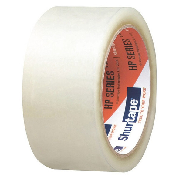 Carton Sealing Tape, 3 mil Thick, 2 in W x 50 m L, 3 in Core Dia., Clear, 36 PK  207831