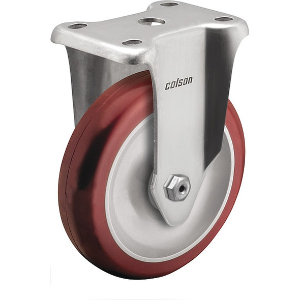 Colson Plate Caster,Rigid,Polyurethane,6 3/16"H 2.05408.944