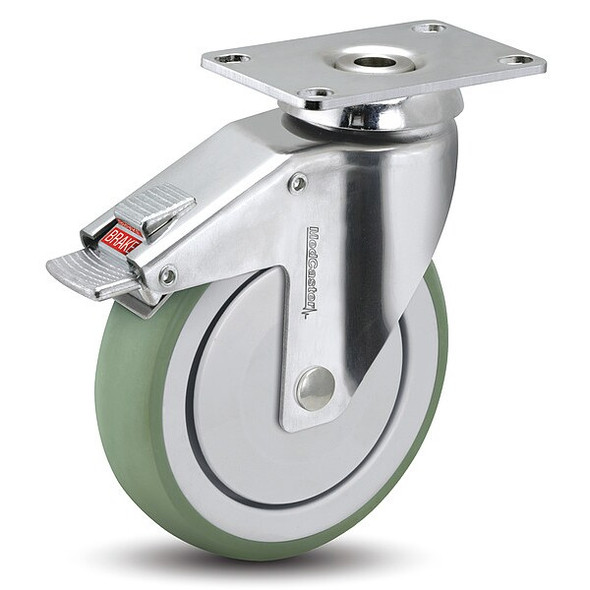 3" X 1-1/4" Non-Marking Swivel Caster, Total Lock Brake, Loads Up To 165 lb