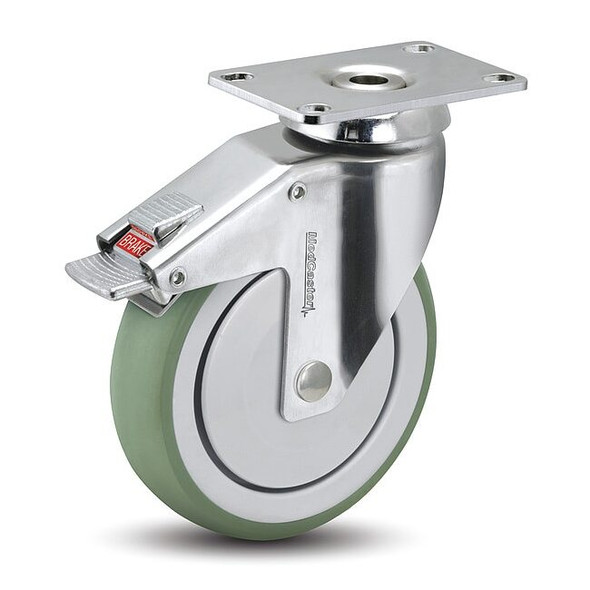 3" X 1-1/4" Non-Marking Swivel Caster, Total Lock Brake, Loads Up To 165 lb