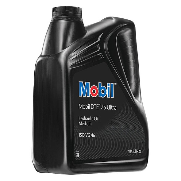 Mobil 1 gal Jug, Hydraulic Oil, 46 ISO Viscosity, Not Specified SAE, 4 PK 125365
