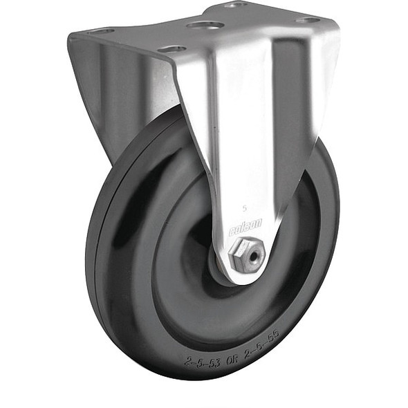 3" X 1-1/4" Non-Marking Polyolefin Rigid Caster, No Brake, Loads Up To 200 lb