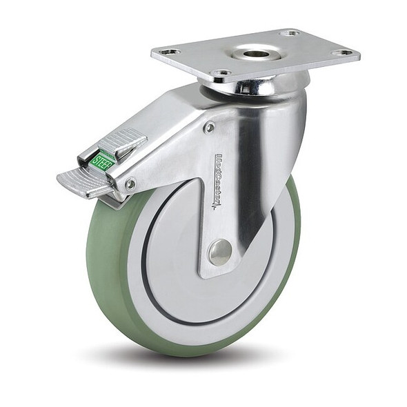 3" X 1-1/4" Non-Marking Swivel Caster, Directional Lock, Loads Up To 165 lb