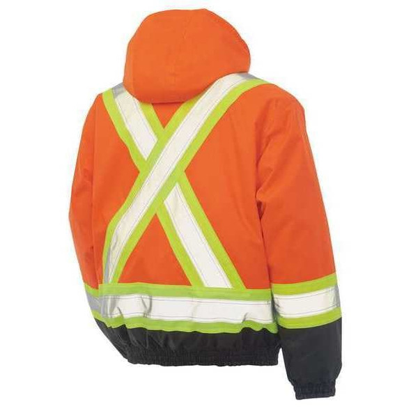 Tough Duck Bomber Jacket, Hi-Viz, Insul.,Orange, L S41311