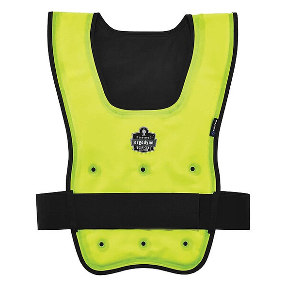Ergodyne Dry Cooling Vest, Nylon, Hook-and-Loop, Green, M 6687