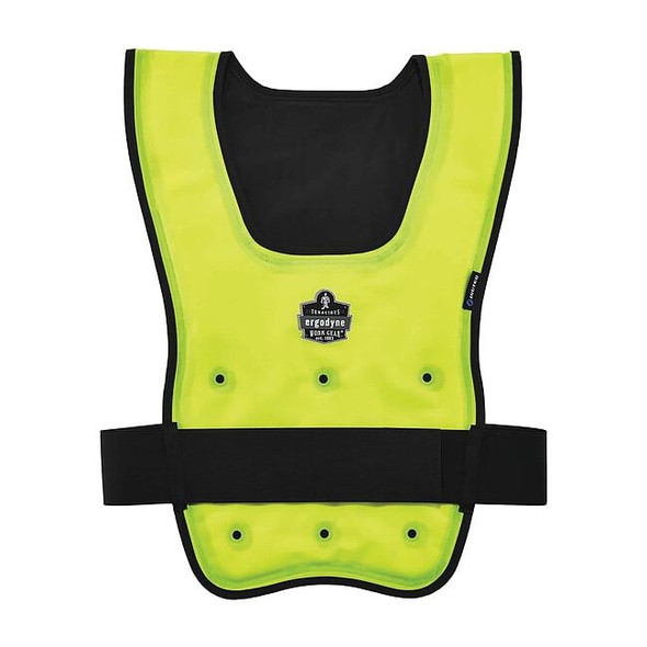 Ergodyne Dry Cooling Vest, Nylon, Hook-and-Loop, Green, M 6687