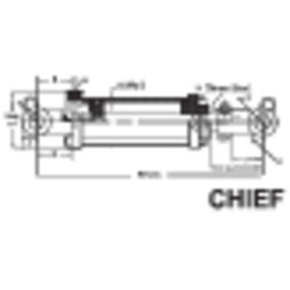 Chief Hydraulic Cylinder,2.5" Bore,12" Stroke 211325