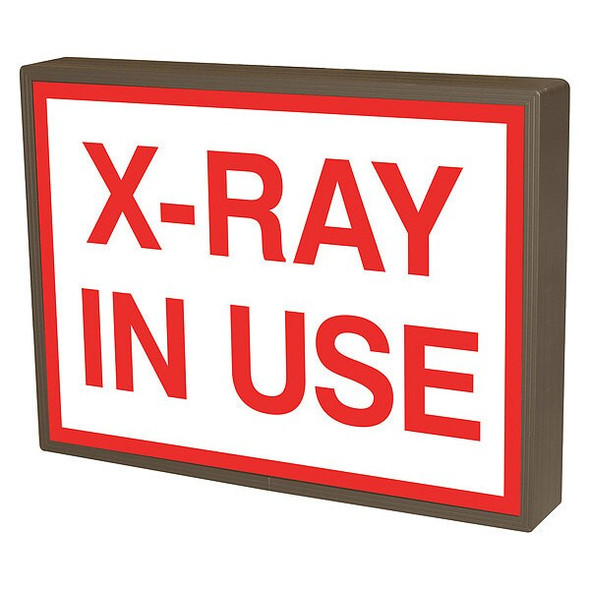 Tapco Custom Backlit Sign, X-Ray In Use, Red/White, 11 in W, 8 in H 140063
