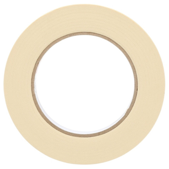 Masking Tape, 18 mm W x 55 m L, 5.2 mil Thick, Tan, Rubber Adhesive, 48 PK  2307