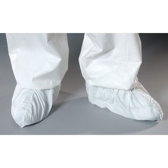 Disposable Shoe Covers, Polyethylene, Polypropylene, White, Slip Resistant Sole: Yes ,Universal