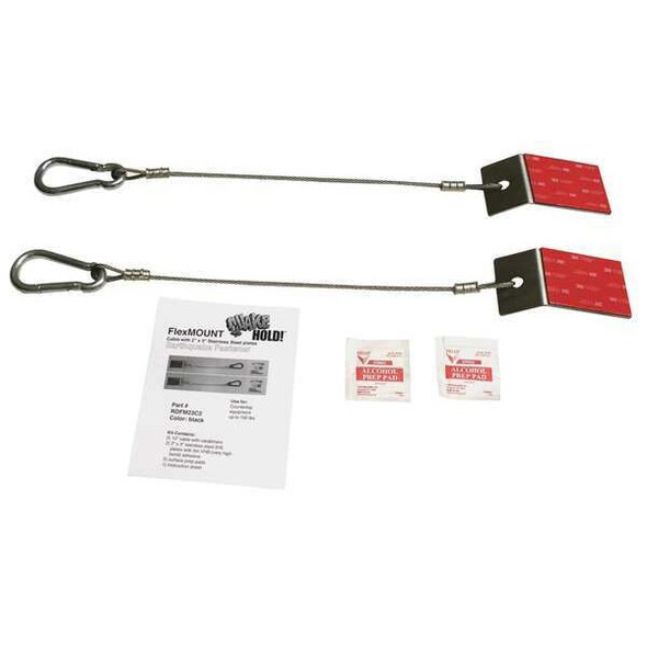 Quakehold! Flex Mount Fastener, Silver, 200 lb. RDFM23C2