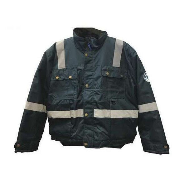 Men's Coat, Nylon and Waterproof, Zipper and Snap, Navy, 2XL