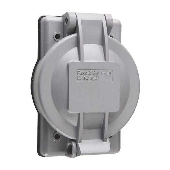 Watertight Flanged Locking Inlet, Non-NEMA, None Pole, Surface Mount