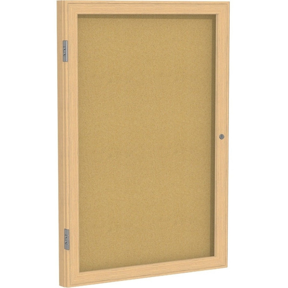 Ghent Enclosed Cork Bulletin Board 36x24", 1 Door PW13624K